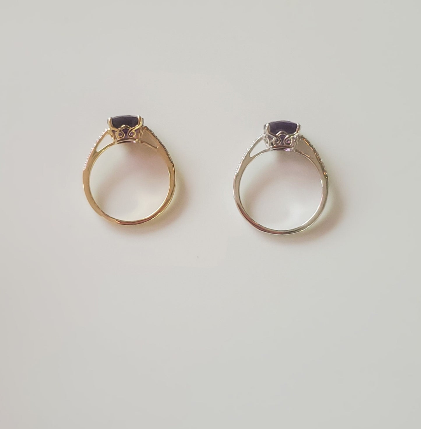 14K Gold Amethyst Stone Ring