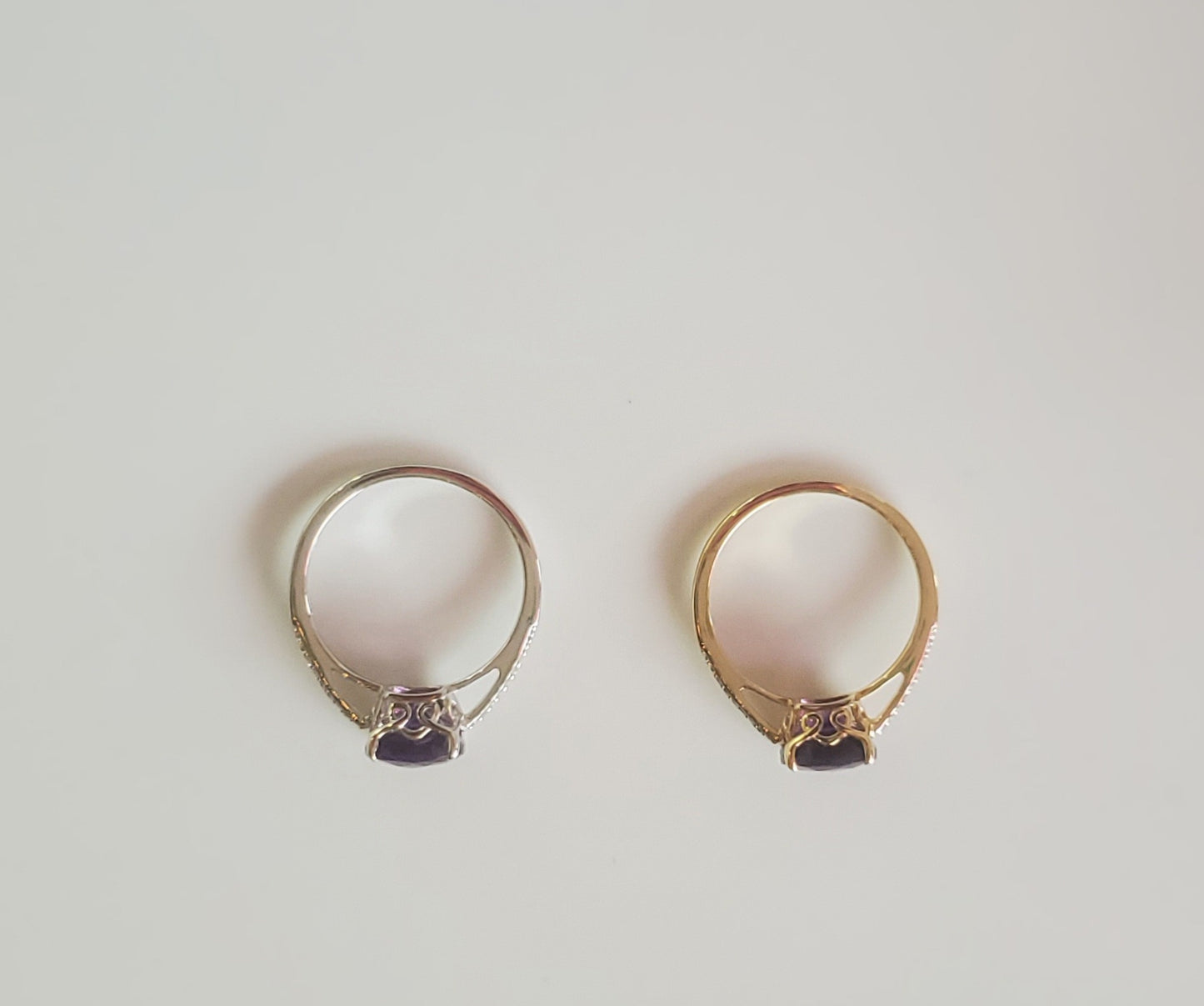 14K Gold Amethyst Stone Ring