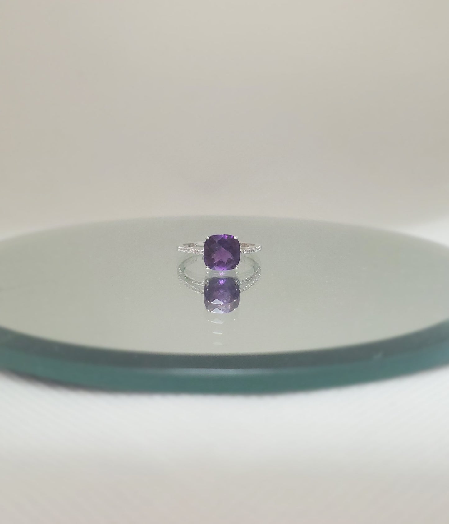 14K Gold Amethyst Stone Ring