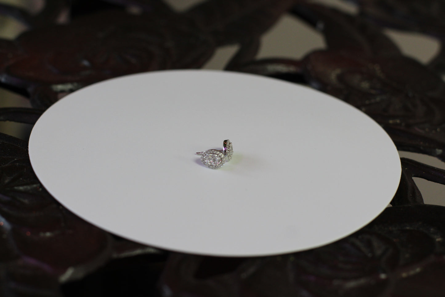 Diamond Cluster Earrings with Halo