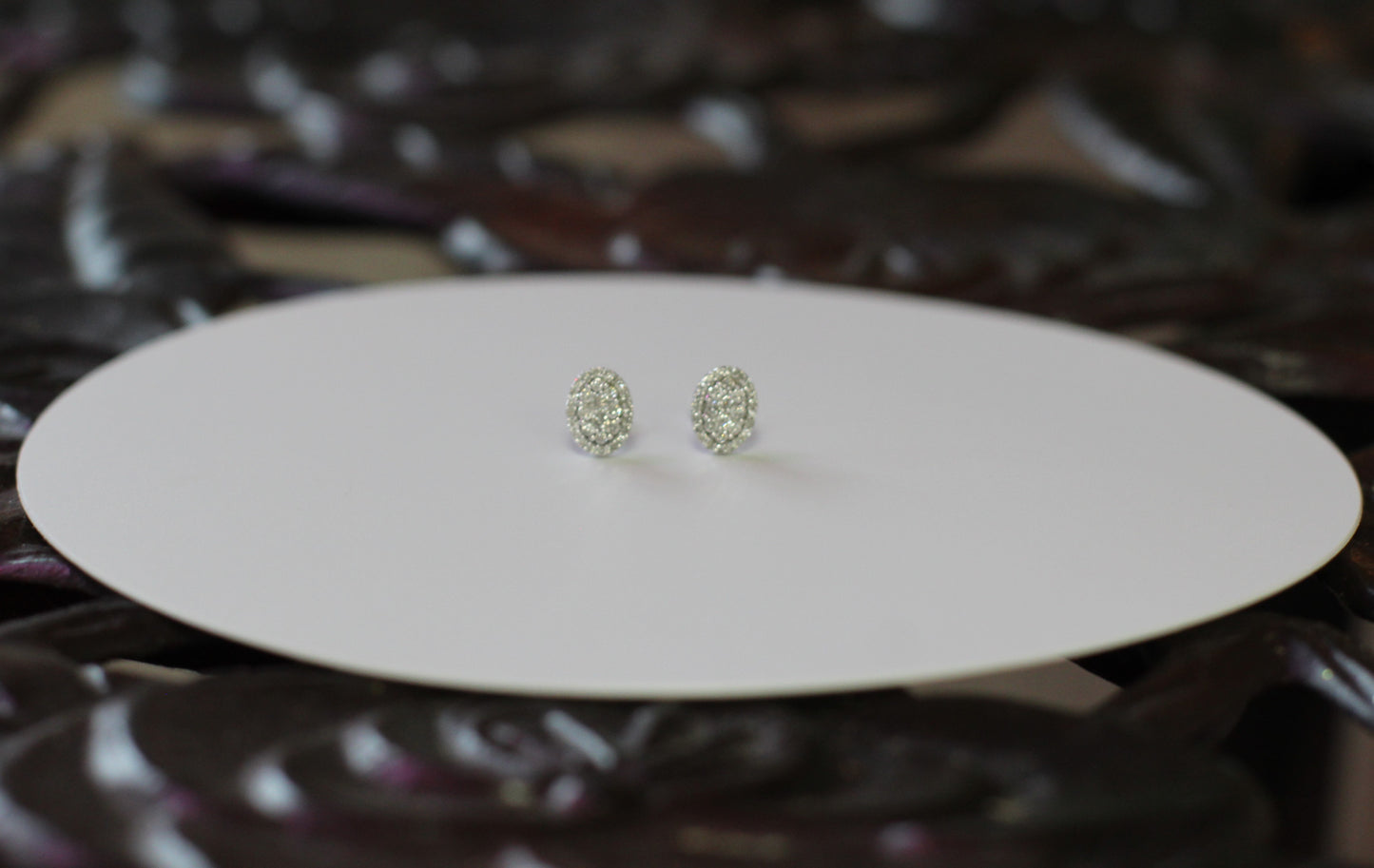Diamond Cluster Earrings with Halo