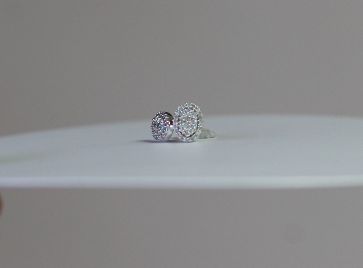 Diamond Cluster Earrings with Halo