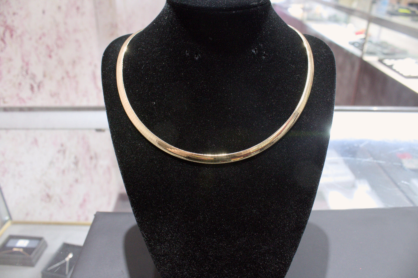 Thick Herringbone Interchangeable Yellow Gold/White Gold Necklace