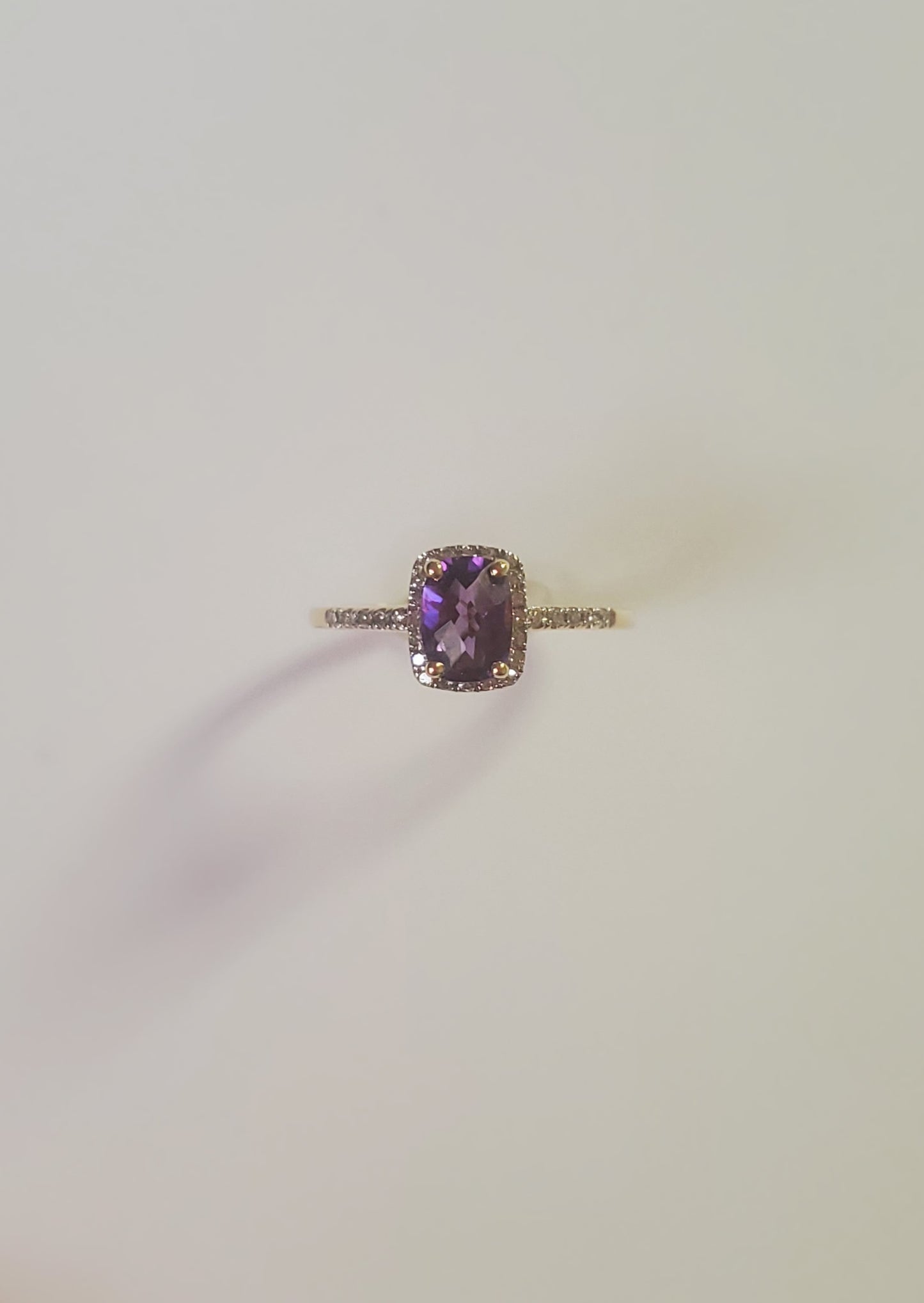 14K Gold Amethyst Ring