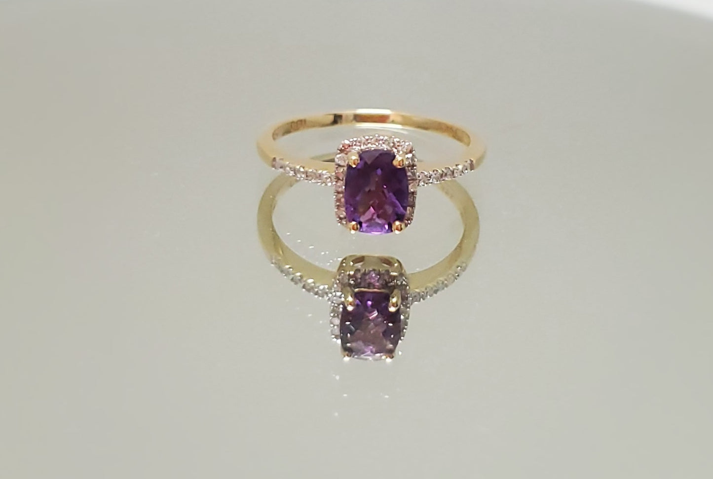 14K Gold Amethyst Ring