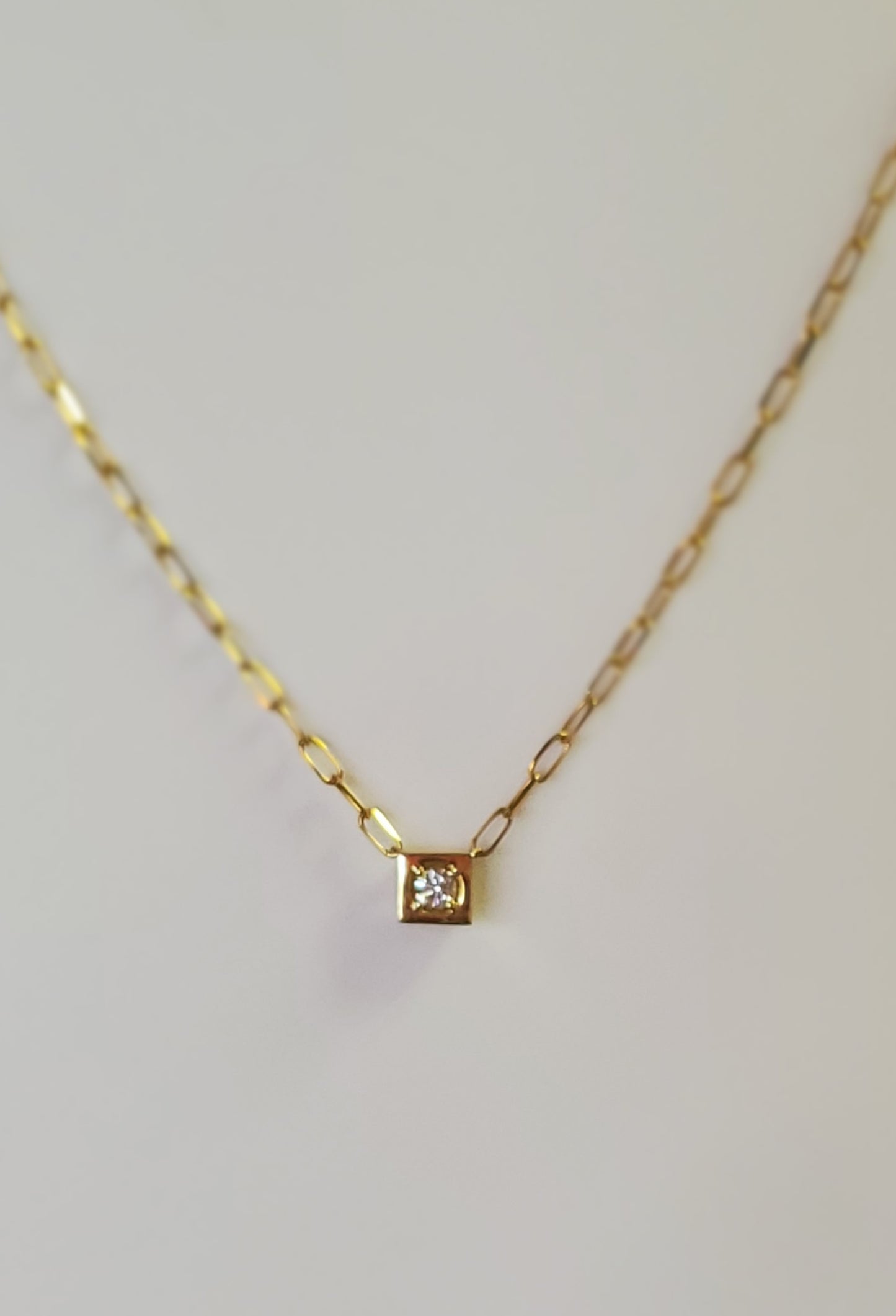 14K Gold .10 Carat Diamond Necklace