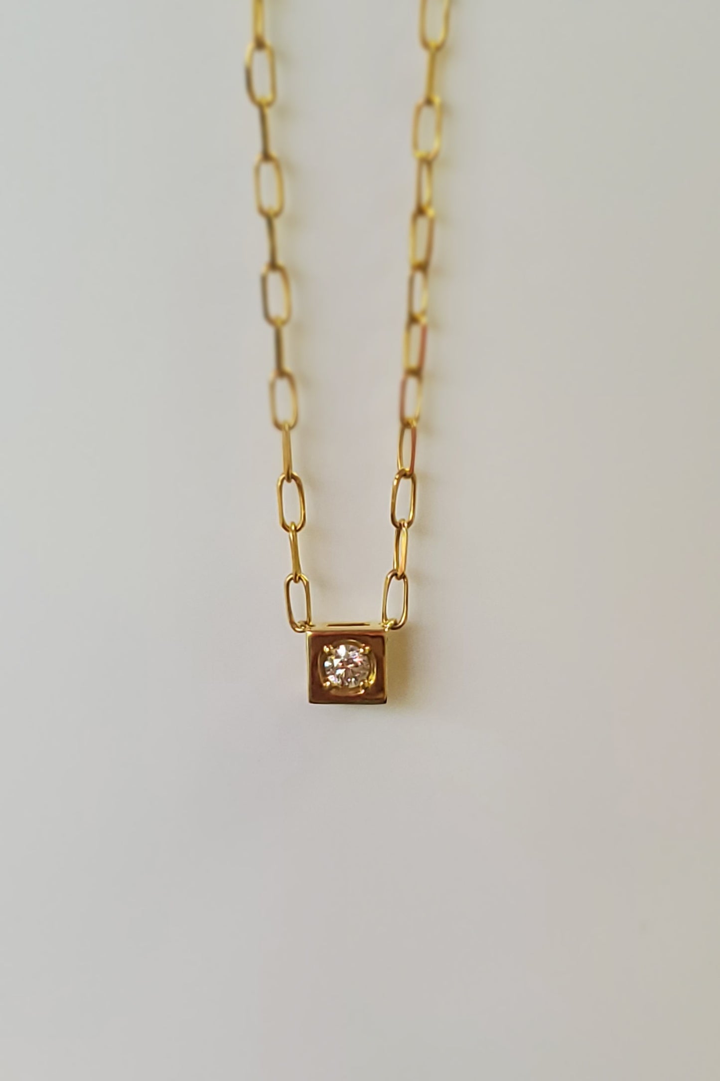 14K Gold .10 Carat Diamond Necklace