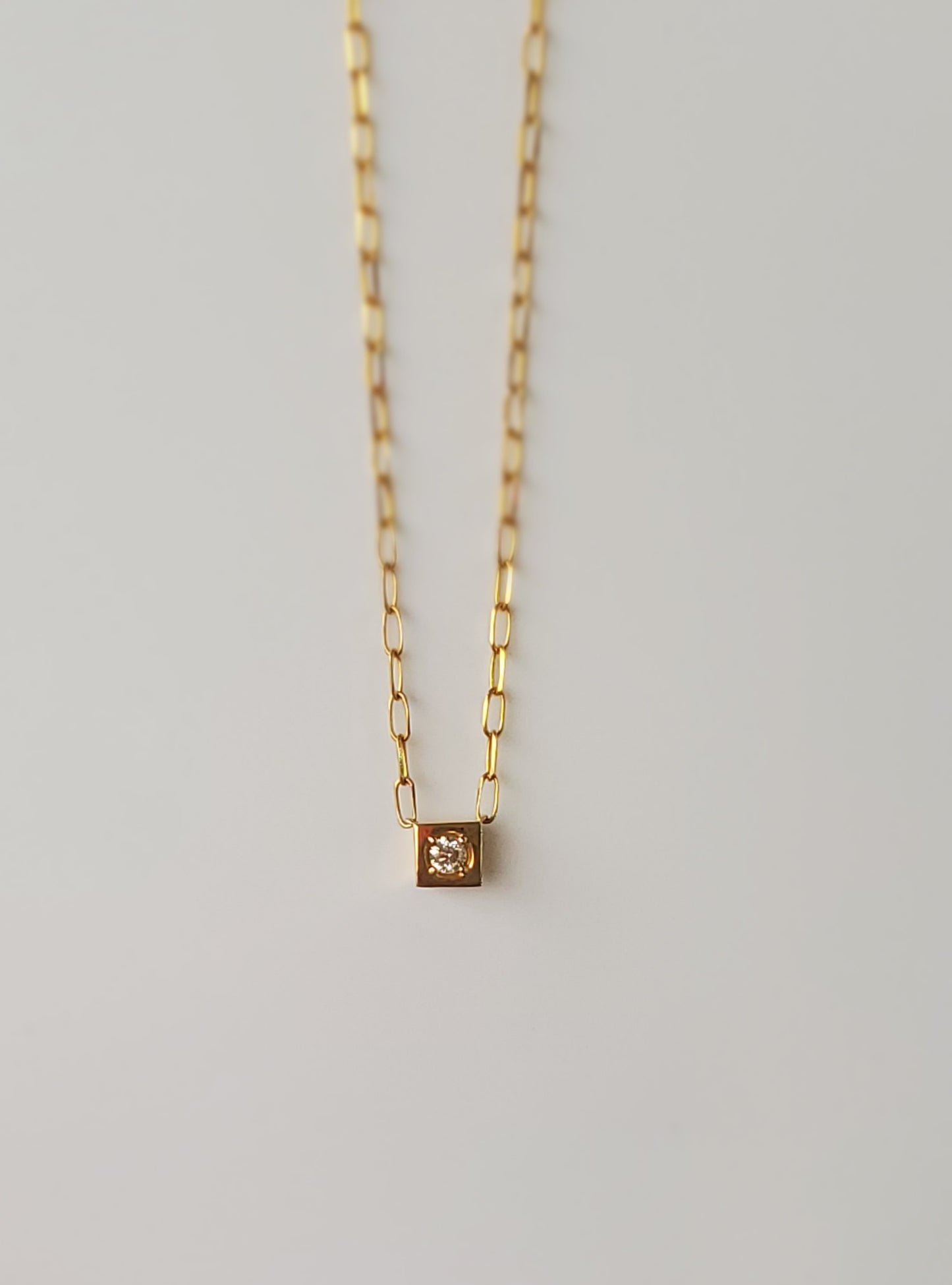 14K Gold .10 Carat Diamond Necklace